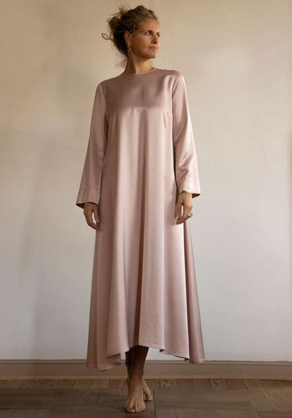 Rose & Lini CO.GO LONG SLEEVED MAXI “DRESS 255” PINK Vendita Economica