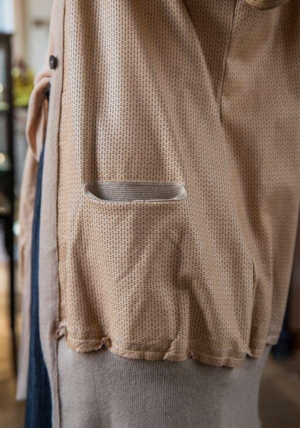 Rose & Lini GIORGIO BRATO CAMEL SUEDE LEATHER “CARDIGAN OVER” I Più Venduti