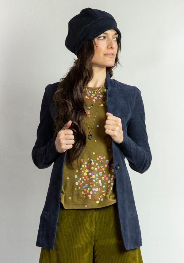 Rose & Lini GIORGIO BRATO SUEDE LEATHER “BLAZER” NIGHT BLUE In Saldo