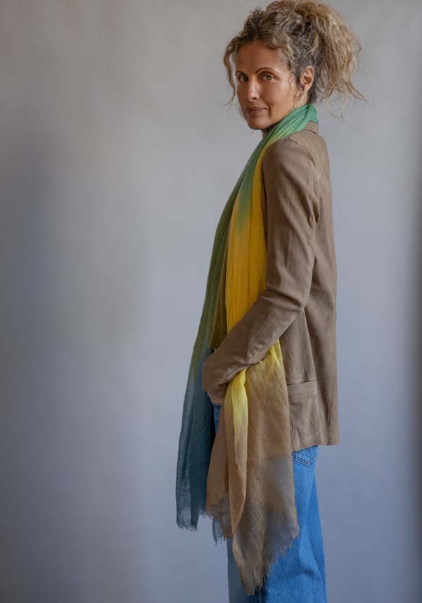 Rose & Lini GIORGIO BRATO SUEDE LEATHER “BLAZER” TAUPE Moda