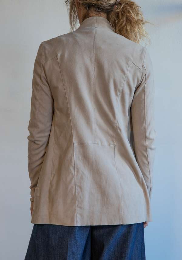 Rose & Lini GIORGIO BRATO SHELL SUEDE LEATHER “BLAZER STRETCH” Grande vendita