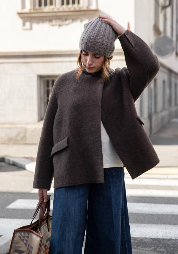 Rose & Lini BOBOUTIC WOOL JACKET “4765” BROWN Cyber Monday