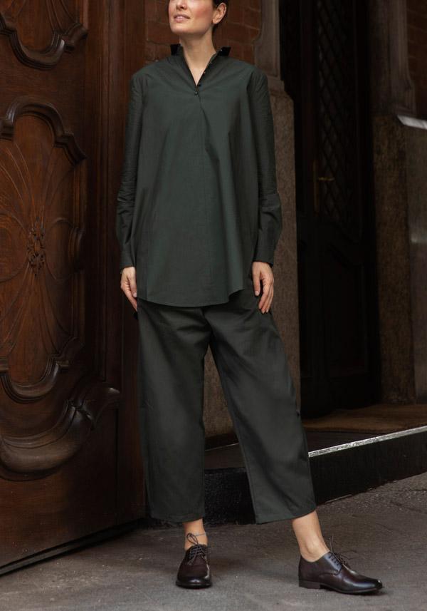 Rose & Lini APUNTOB COTTON “PANT 540” FOREST GREEN Offerta Pasqua