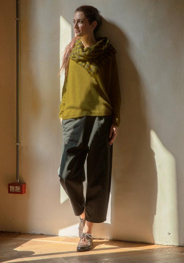 Rose & Lini APUNTOB CASHMERE & ALPACA “PULL 1890” GRASS GREEN Offerta per la Festa della Mamma