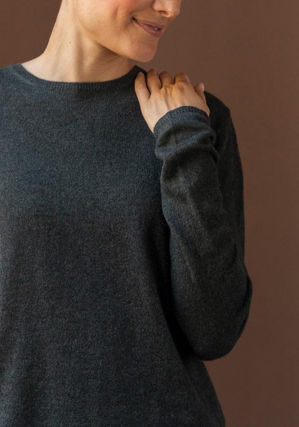 Rose & Lini APUNTOB SILK & CASHMERE “PULL 1889” FOREST GREEN Offerta migliore