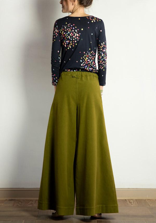 Rose & Lini BARBARA TANI COTTON “PANTS 457 F02” CURRY Offerte stagionali