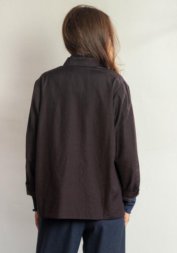 Rose & Lini AODRESS COTTON “JACKET 14” DARK BROWN Sconti VIP