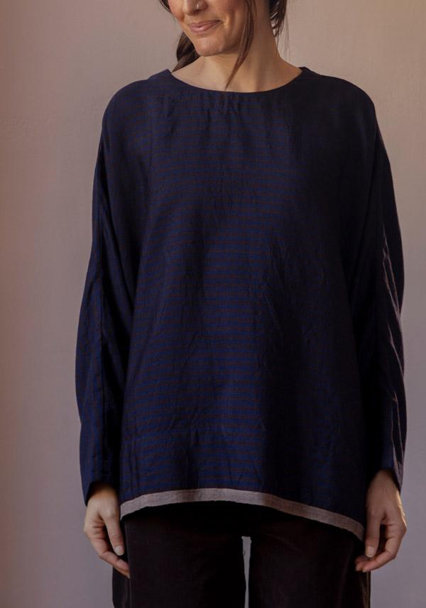 Rose & Lini AODRESS WOOL “BLOUSE 1” DARK BROWN Offerta settimanale