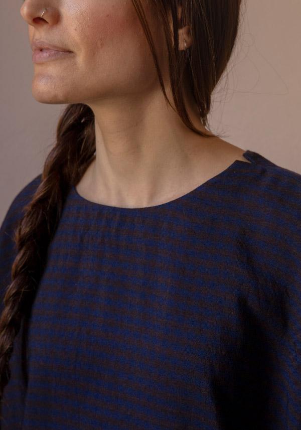 Rose & Lini AODRESS WOOL “BLOUSE 1” DARK BROWN Offerta settimanale
