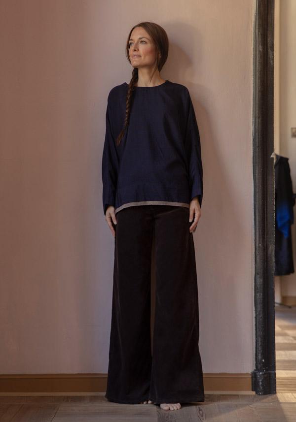 Rose & Lini AODRESS WOOL “BLOUSE 1” DARK BROWN Offerta settimanale