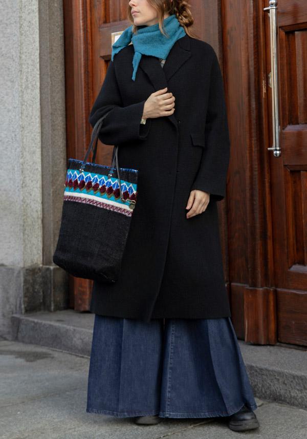 Rose & Lini BOBOUTIC WOOL BLACK LONG COAT “4778” ACQUISTA ORA