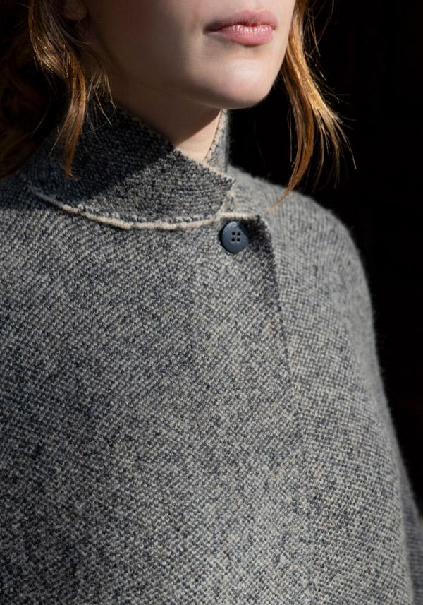 Rose & Lini BOBOUTIC WOOL & CASHMERE “4758” BLACK & CREAM COAT Latest stili