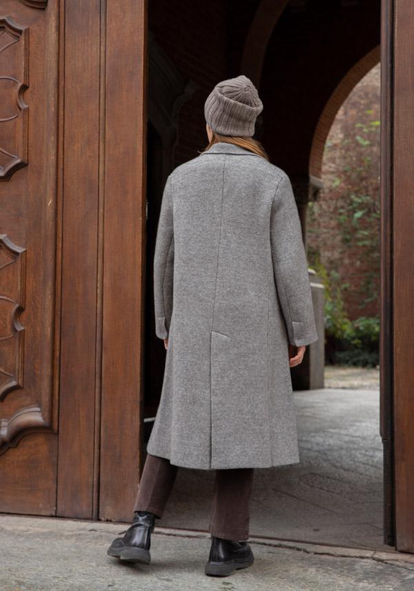 Rose & Lini BOBOUTIC WOOL GREY LONG COAT “4778” Ultimi due giorni