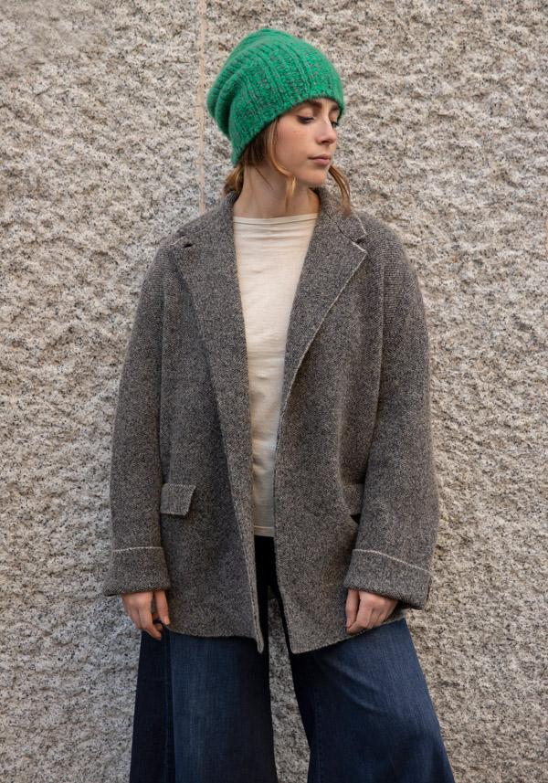 Rose & Lini BOBOUTIC WOOL & CASHMERE JACKET “4757” BLACK & CREAM Promozione temporanea