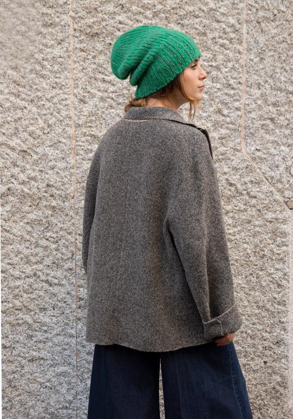Rose & Lini BOBOUTIC WOOL & CASHMERE JACKET “4757” BLACK & CREAM Promozione temporanea