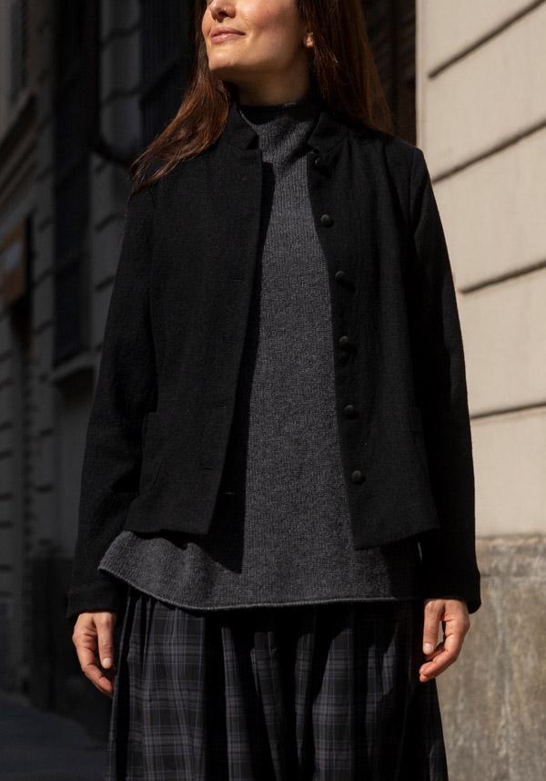 Rose & Lini APUNTOB VIRGIN WOOL “JACKET 1878” BLACK Offerta speciale della fabbrica