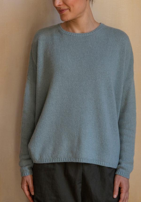Rose & Lini APUNTOB CASHMERE & ALPACA “PULL 1890” SKY BLUE Italy