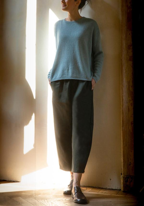 Rose & Lini APUNTOB CASHMERE & ALPACA “PULL 1890” SKY BLUE Italy