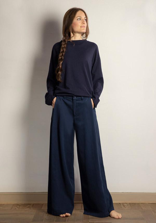 Rose & Lini LABO ART COTTON “DIAGONALE” ATLANTIC PANTS Nuovo