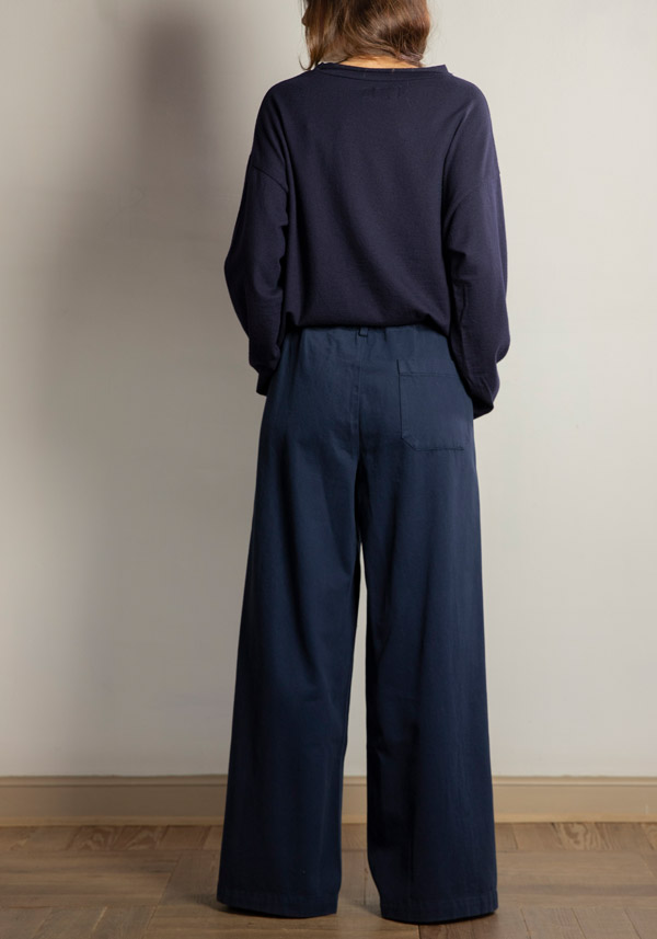 Rose & Lini LABO ART COTTON “DIAGONALE” ATLANTIC PANTS Nuovo