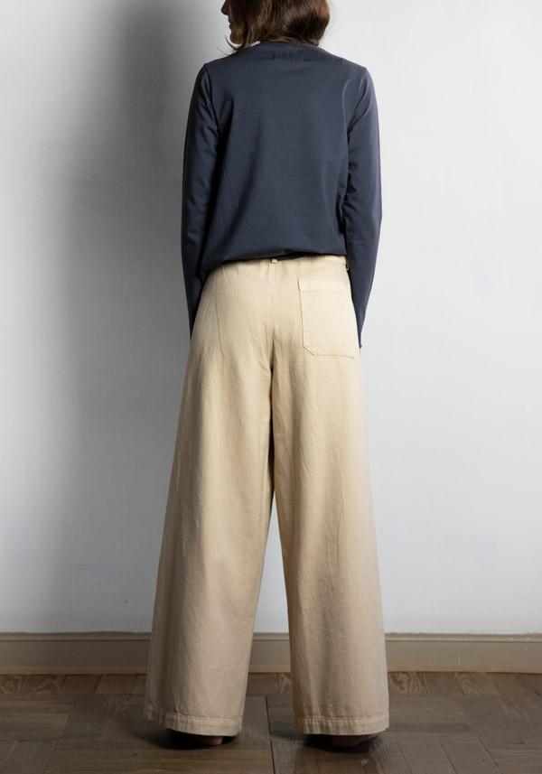 Rose & Lini LABO ART COTTON “DIAGONALE” PEPPER PANTS Qualità