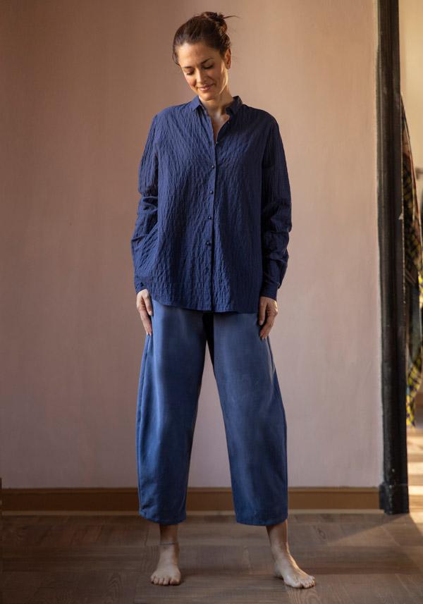 Rose & Lini APUNTOB COTTON “SHIRT 1895” NIGHT BLUE Spedizione Gratuita