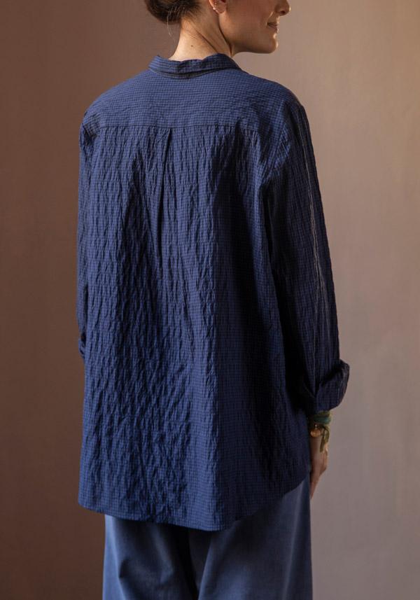 Rose & Lini APUNTOB COTTON “SHIRT 1895” NIGHT BLUE Spedizione Gratuita