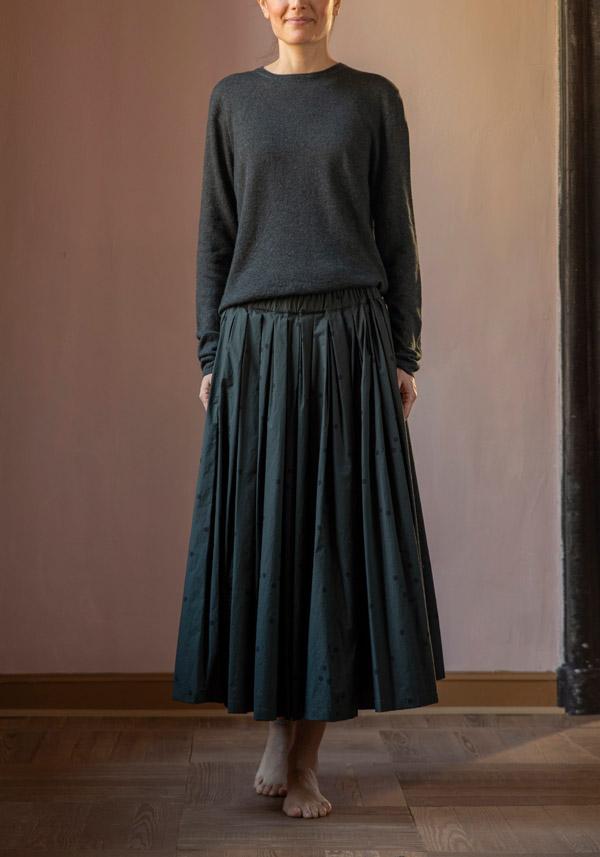 Rose & Lini APUNTOB COTTON “SKIRT 1900” FOREST GREEN Soddisfazione Garantita