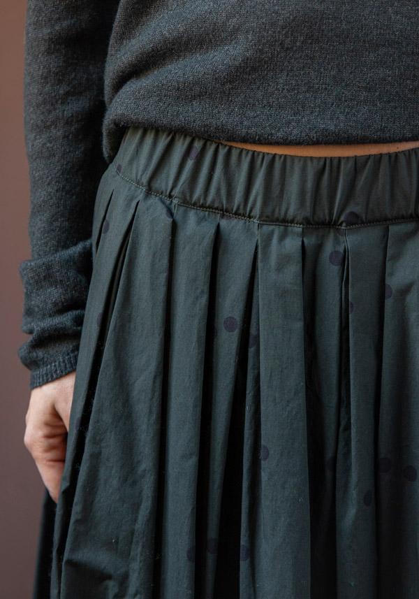 Rose & Lini APUNTOB COTTON “SKIRT 1900” FOREST GREEN Soddisfazione Garantita