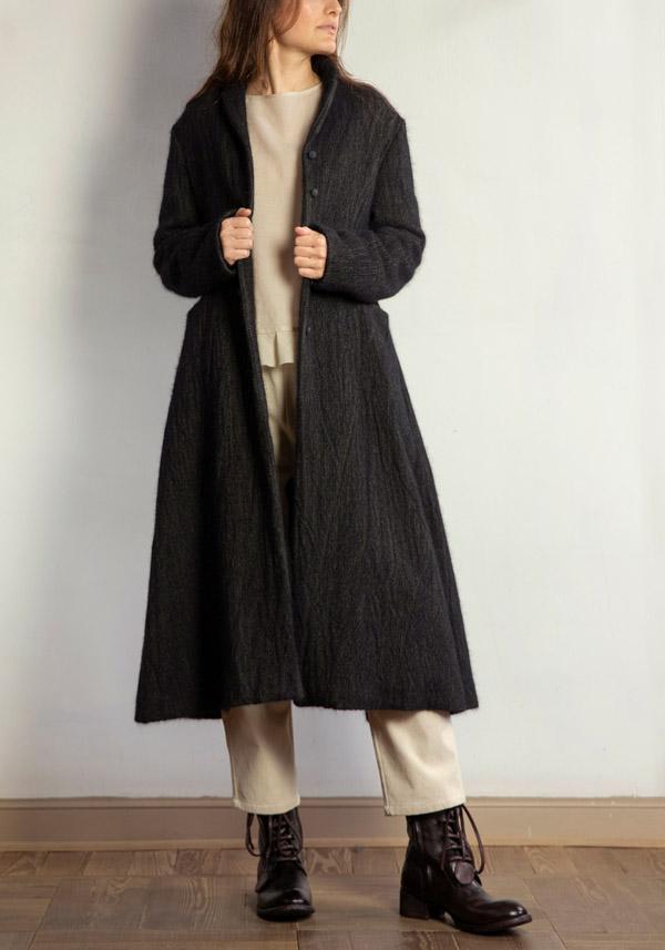 Rose & Lini APUNTOB WOOL & ANGORA “COAT 1812” FOREST Qualità Garantita