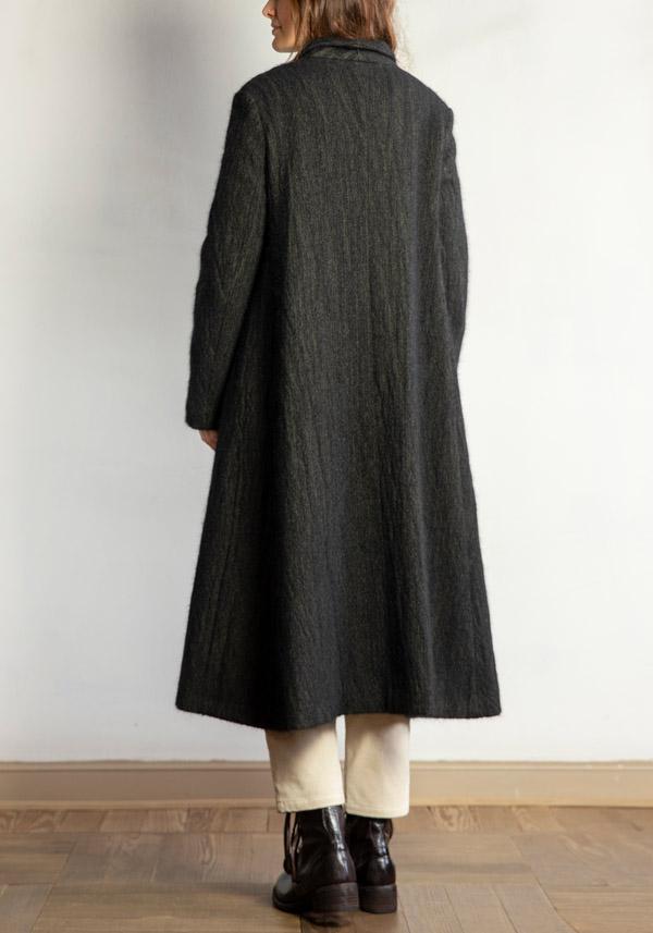 Rose & Lini APUNTOB WOOL & ANGORA “COAT 1812” FOREST Qualità Garantita