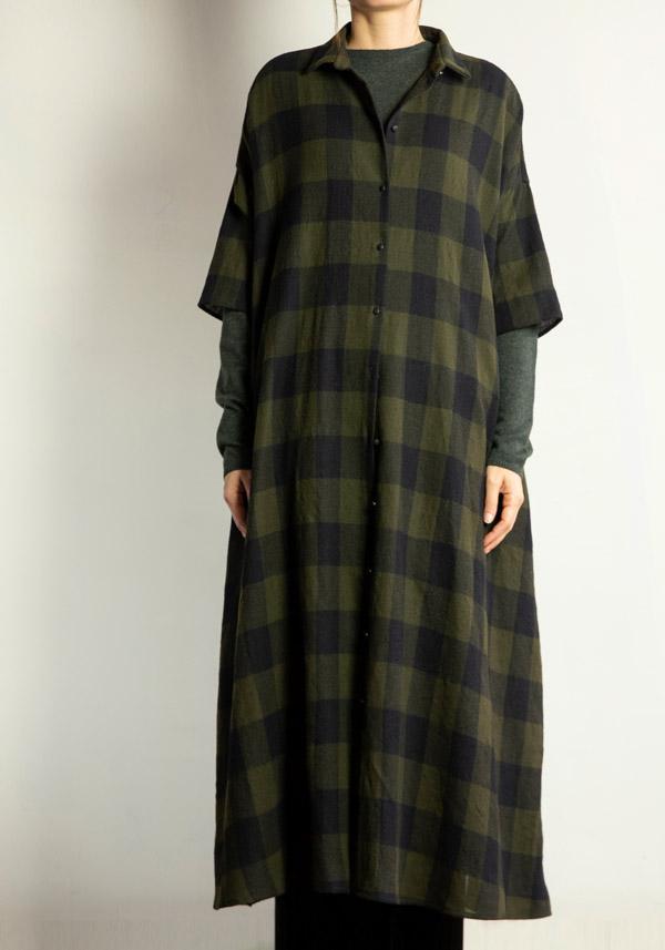 Rose & Lini APUNTOB WOOL CHECKED “DRESS 1813” MILITARY Acquista Ora