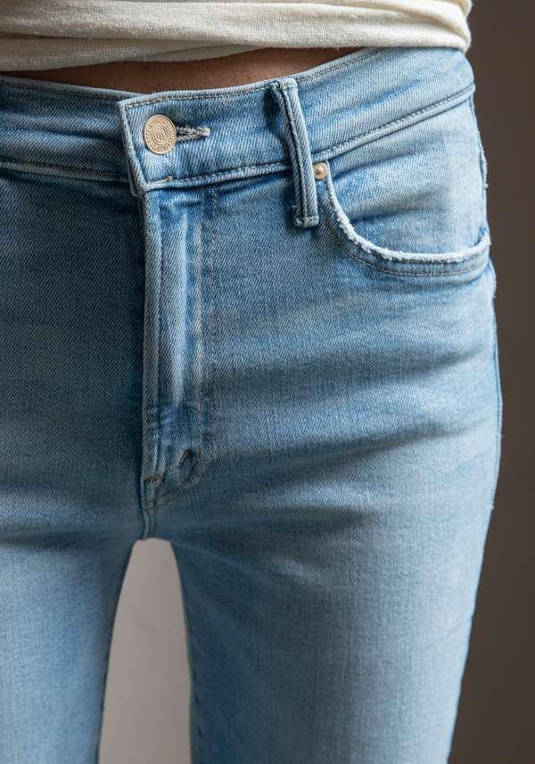 Rose & Lini MOTHER DENIM “INSIDER CROP STEP FRAY” BLUE JEANS Affare Del Giorno