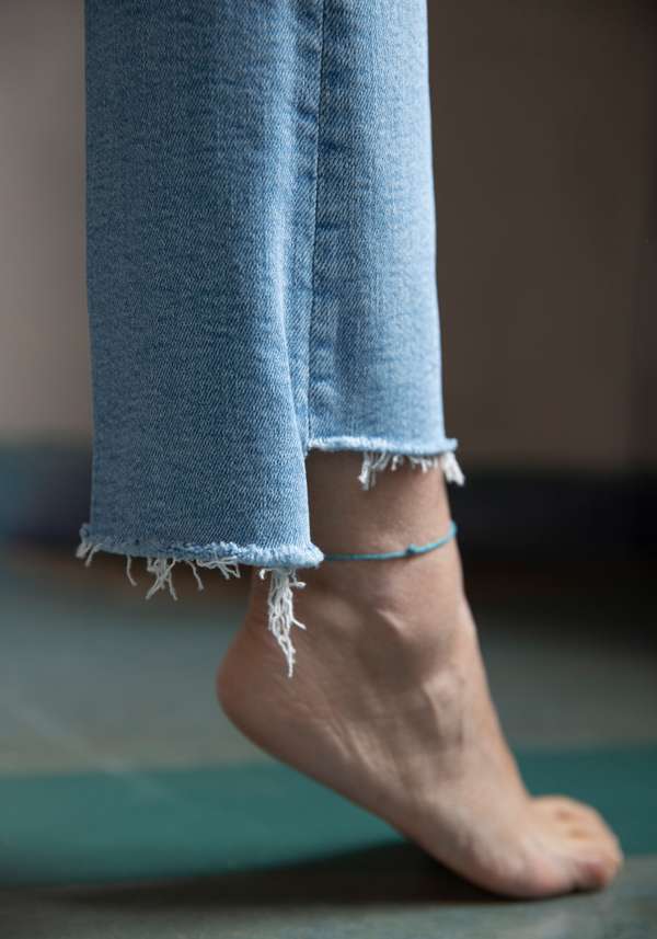 Rose & Lini MOTHER DENIM “INSIDER CROP STEP FRAY” BLUE JEANS Affare Del Giorno