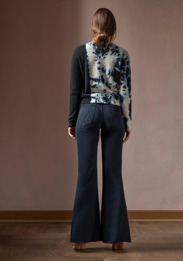 Rose & Lini MOTHER DENIM “THE ROLLER FRAY” NAVY JEANS Sconto