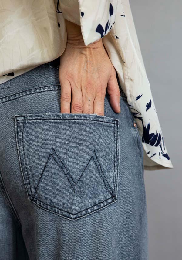 Rose & Lini MOTHER DENIM “THE DODGER ANKLE” BLACK JEANS Economico