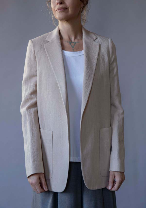 Rose & Lini N8 WOOL & LINEN “JACKET 2111” BEIGE Hotsell