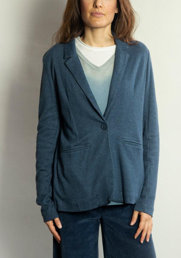 Rose & Lini MAJESTIC COTTON & CASHMERE “VESTE 167” ENCRE JACKET Saldi Di Fabbrica