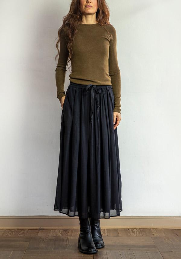 Rose & Lini MAJESTIC MERINO & SILK “COL ROND 583” SAVANE SWEATER I Più Venduti