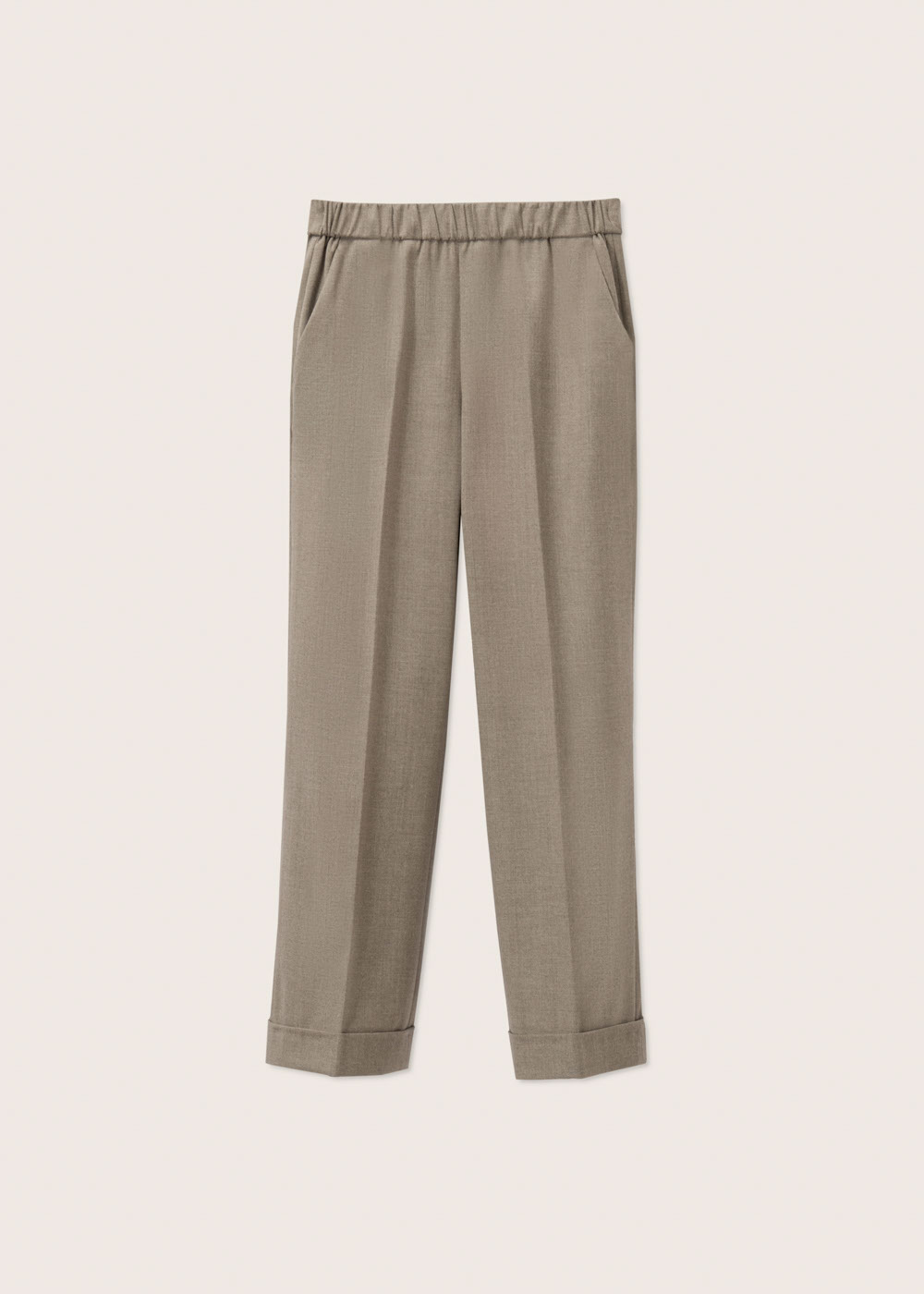 Rosso35 Pantalone con risvolto ed elastico in vita Offerta