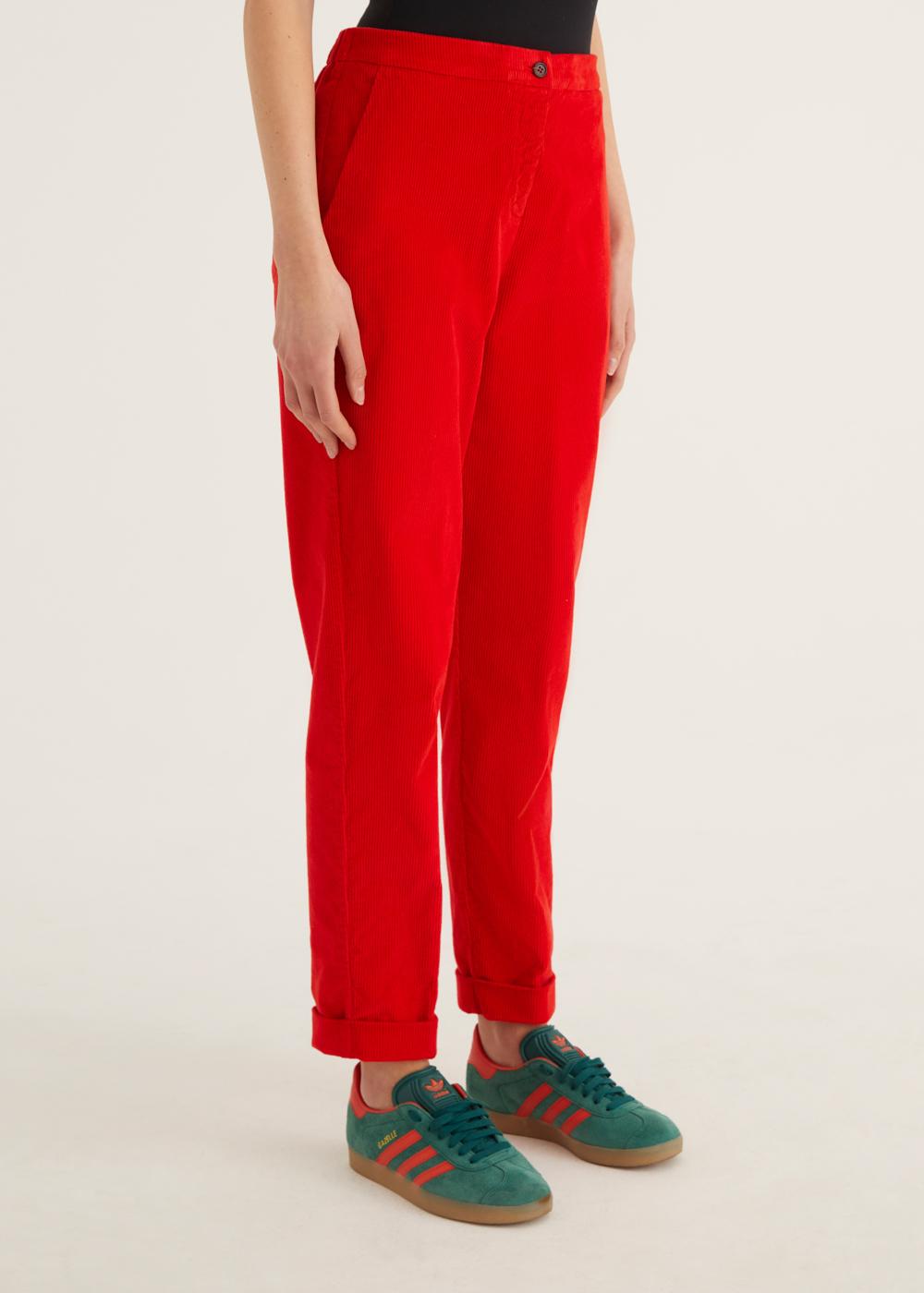 Rosso35 Pantalone dritto con elastico dietro in vita Offerte