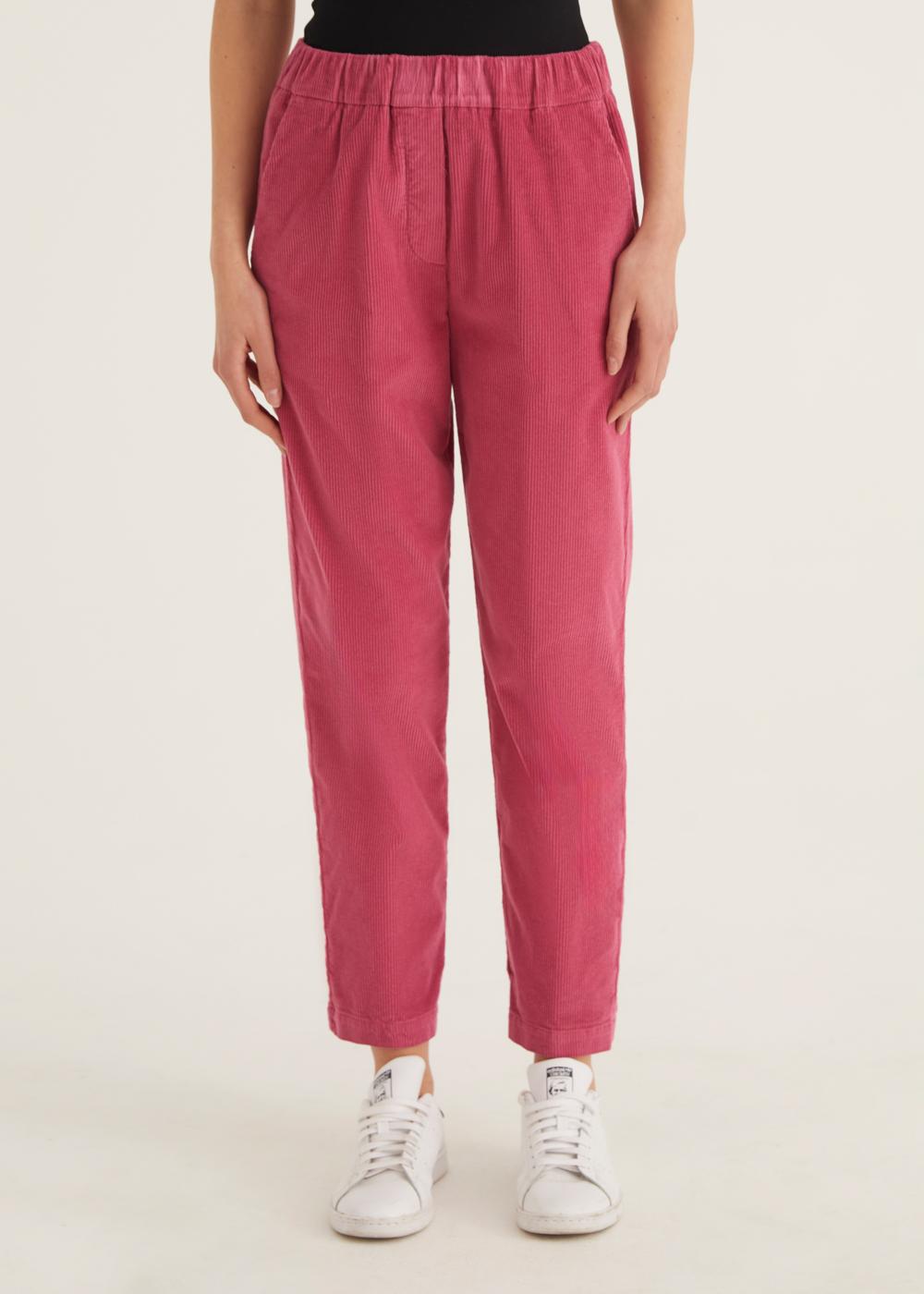 Rosso35 Pantalone dritto con elastico in vita Saldi Di Fabbrica