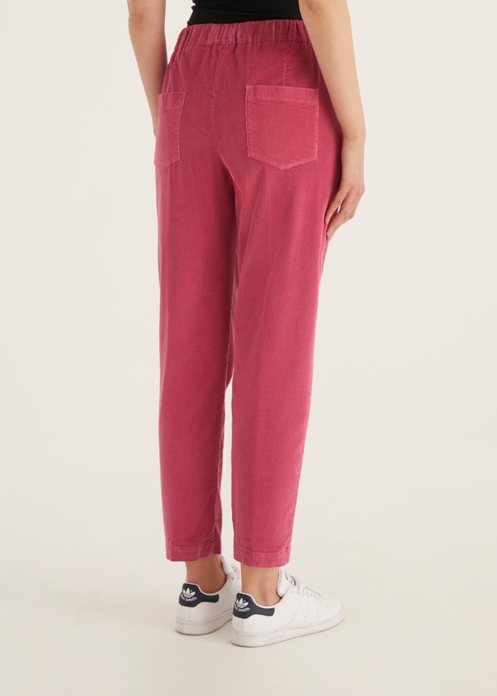Rosso35 Pantalone dritto con elastico in vita Saldi Di Fabbrica