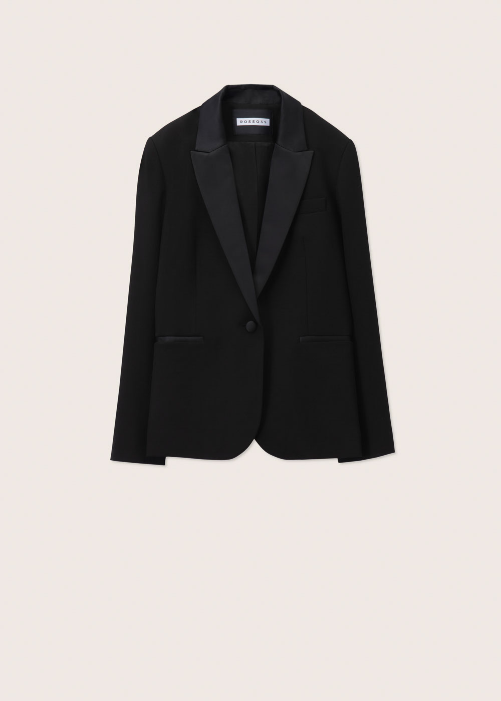Rosso35 Blazer accostato con rever in raso Presa