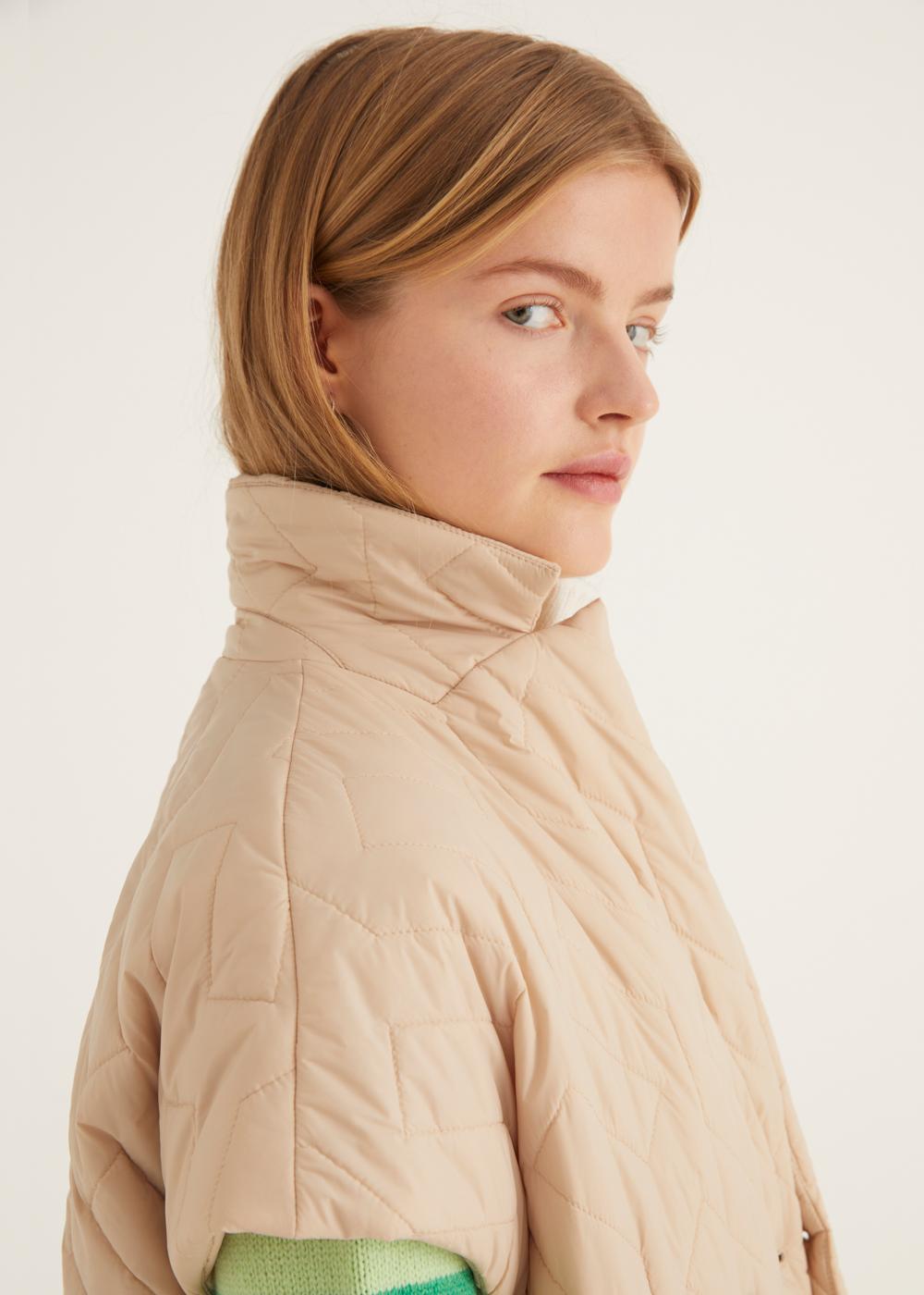 Rosso35 Gilet lungo doppiopetto trapuntato Sottocosto