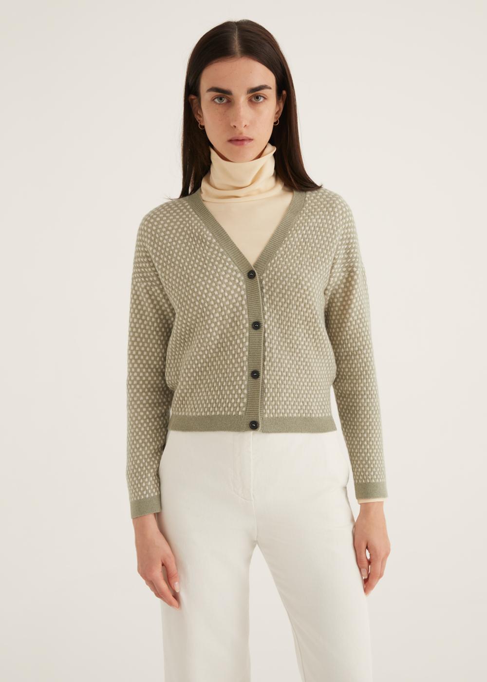 Rosso35 Cardigan micro motivo jacquard Hotsell