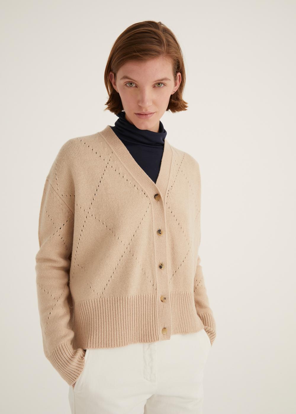 Rosso35 Cardigan motivo rombo Vendita Calda