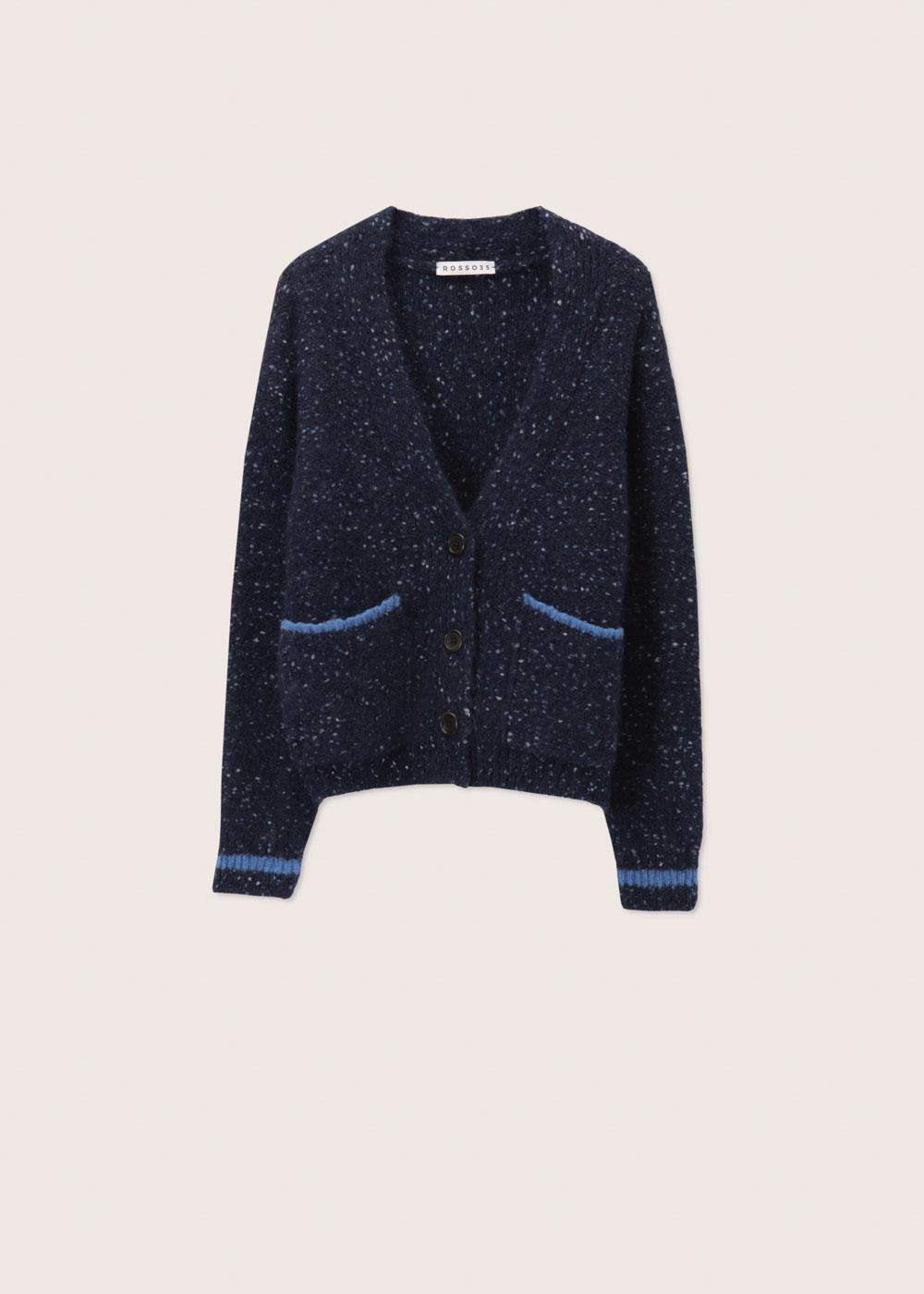 Rosso35 Cardigan oversize con contrasti Vendita Economica