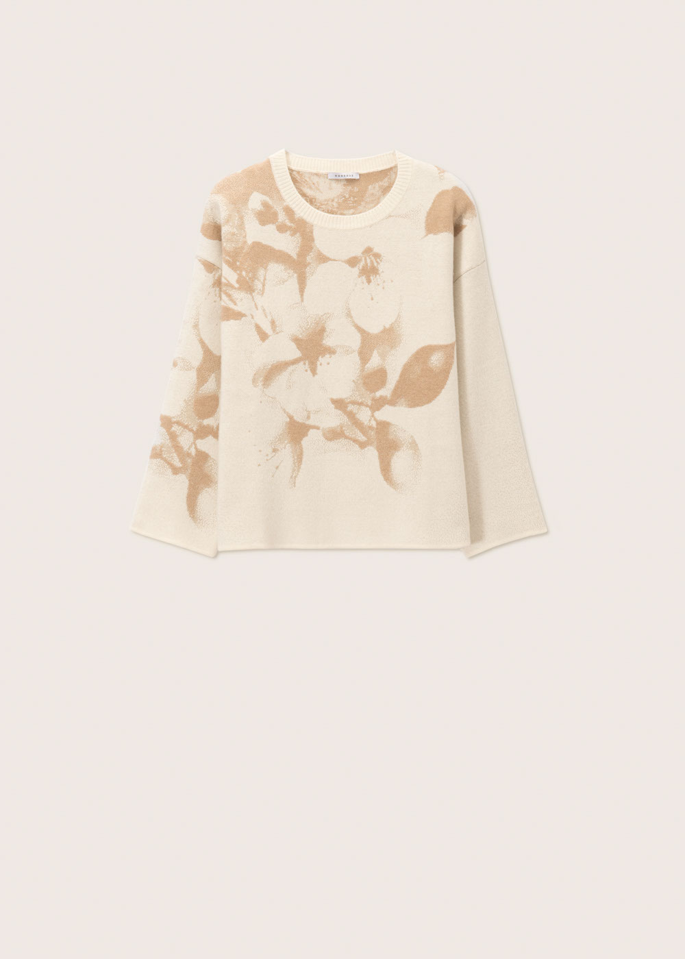 Rosso35 Felpa girocollo con stampa fiore jacquard Saldi Di Fabbrica