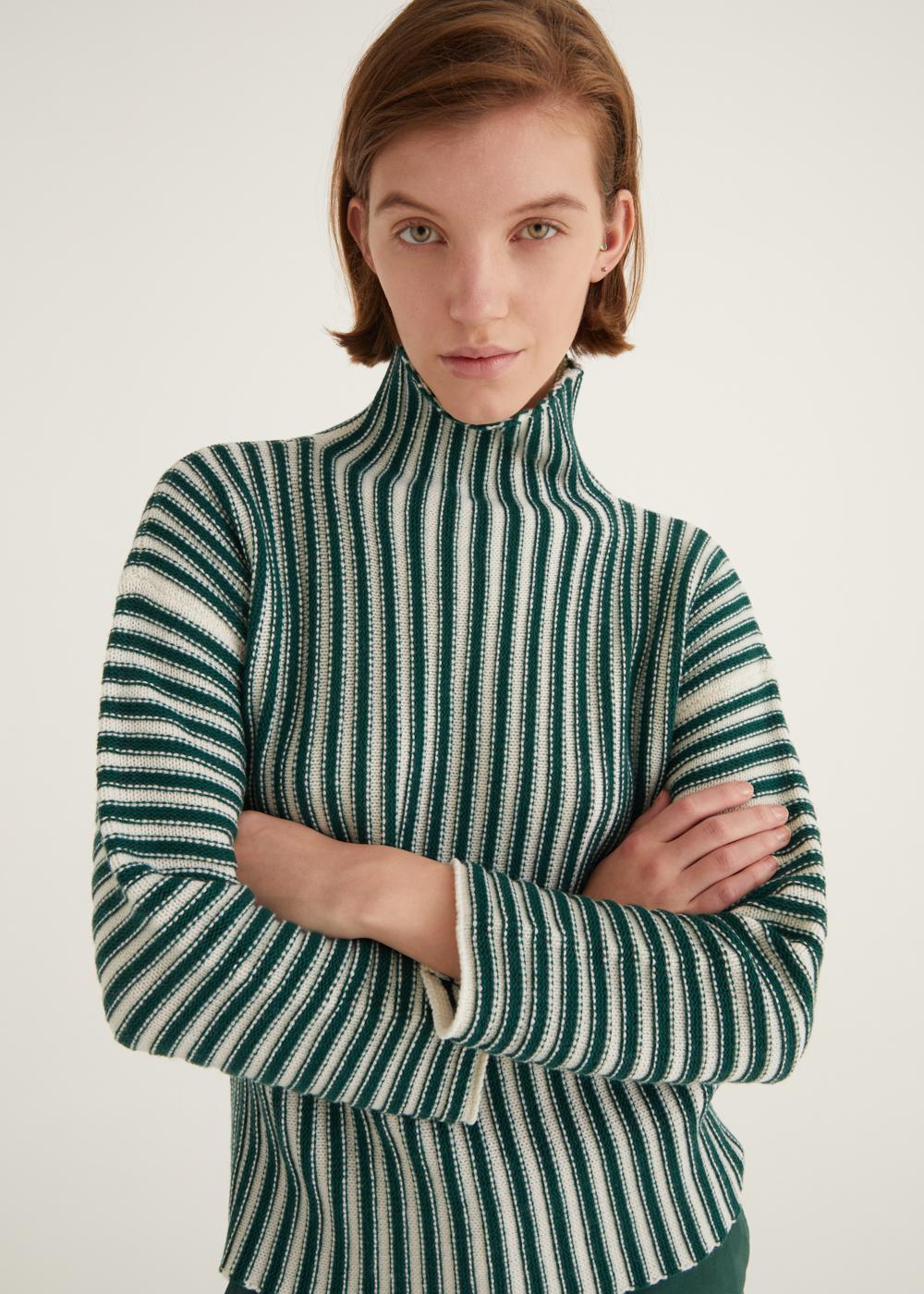 Rosso35 Maglia a righe collo alto Negozio